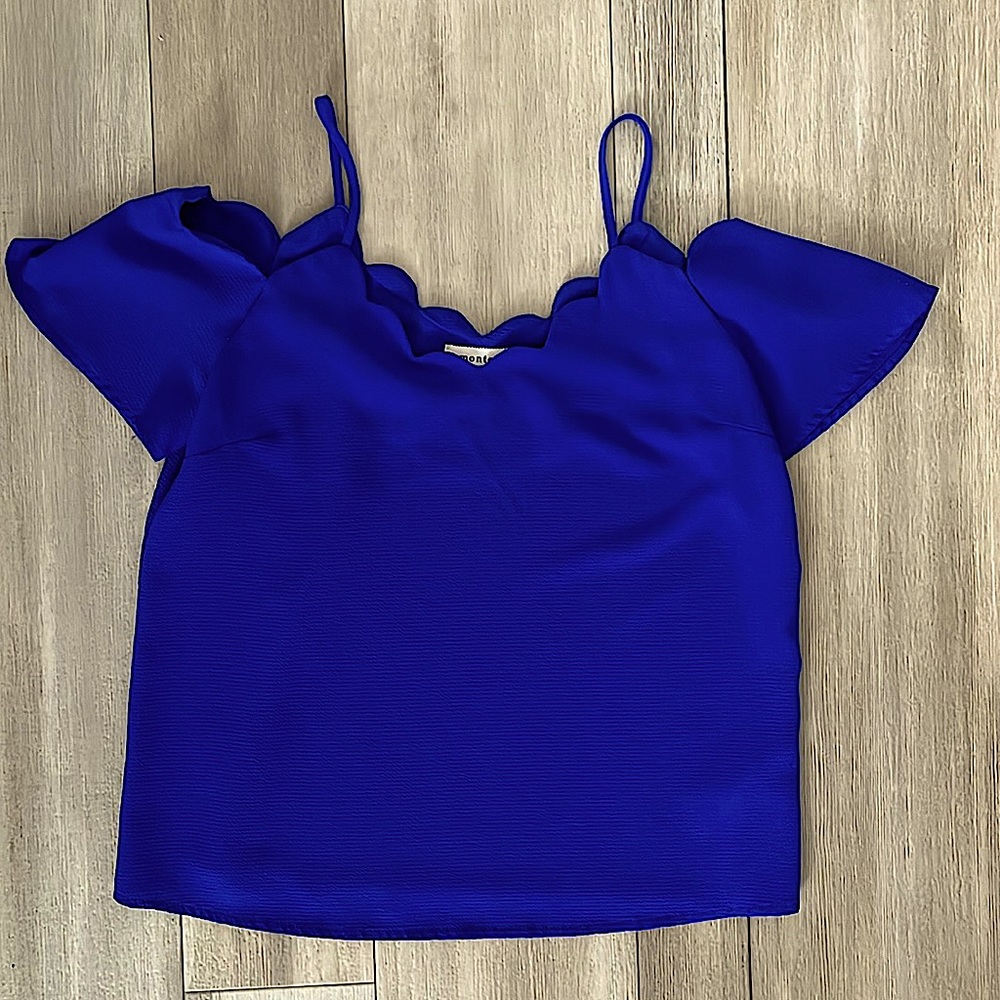 Off the shoulder, Royal Blue Blouse, Size: SM